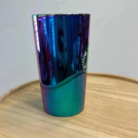 Starbucks Coffee Mug 16 oz Rainbow Holographic Iridescent 2022 Holiday - Picture 3 of 5